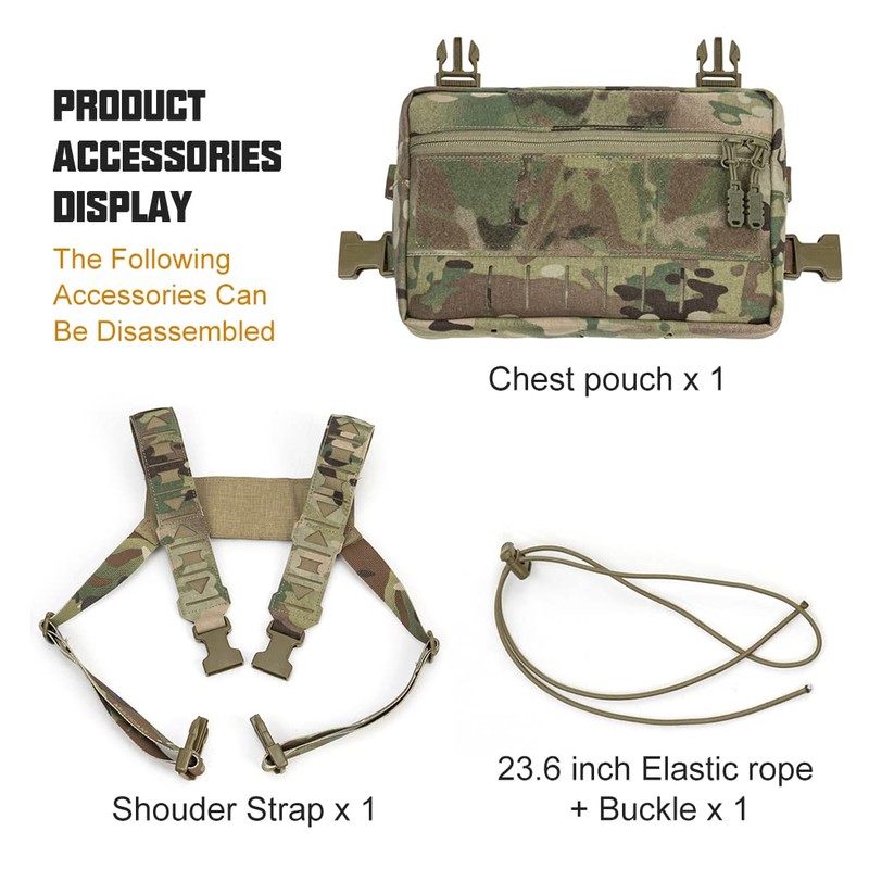 TOPTACPRO Tactical Chest Pack Recon Kit Bag Multi-Function Tool Pouch