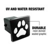Graphics and More Paw Print Dog Cat White on Black