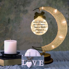 Mayamila Sympathy Gifts Memorial Moon Shaped Ornament Gifts in Memory of Loved One Bereavement Gifts Remembrance Gifts Condolence Gifts for Loss of Mother Loss of Father Christmas Home Decorations
