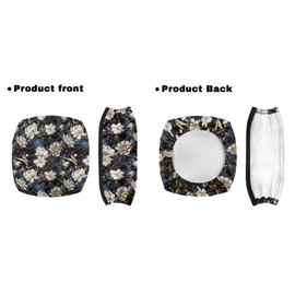 LedBack Vintage Floral Walker Accessories 3 Piece Set Rollator Walker Seat and Backrest Covers, Walker Storage Bags Lightweight Rollator Seat Cushion Covers and Organizer Bag