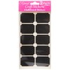 Eleganza Chalkboard Stickers-Rectangle, Synthetic Material, Black, 24 x 11.4 x