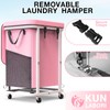 40 Gal(150L) High Grade Large Laundry Basket with Wheels, Rolling
