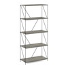 Furinno Besi 5-Tier Industrial Multipurpose Shelf Display Rack with Metal