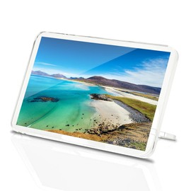 Classic Rectangle Magnet with Stand - Seilebost Beach Isle of Harris Scotland - Fridge Locker Office Whiteboard Toolbox #52014