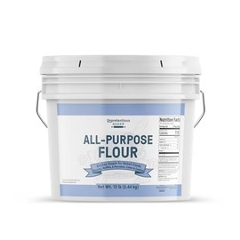 Unpretentious All Purpose Flour, 2 Gallon Bucket, Versatile Kitchen Staple, Food Storage