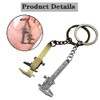 Eleanly 2PCS Mini Tool Keychain Vernier Caliper Key Chain Key