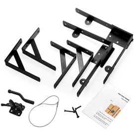 ZENFUN Anti Sag Gate Frame Kit, Gate Corner Bracket, Heavy Duty Brace Gate Hardware with Hinge and Gate, Wooden Fences-No Sag Gate Corner Brace Bracket for Doors, Corral Gates, Wood Windows