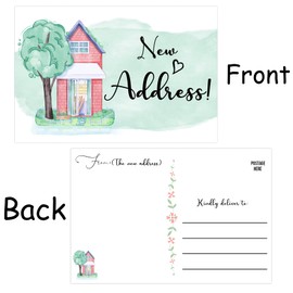 wootile 50 Pcs We've Moved Postcards Moving Announcement Postcards Fill in the Blank Change of Address Cards 4 x 6 Inch - We Have Just Moved Note Cards Real Estate Home Postcard We've Moved Cards