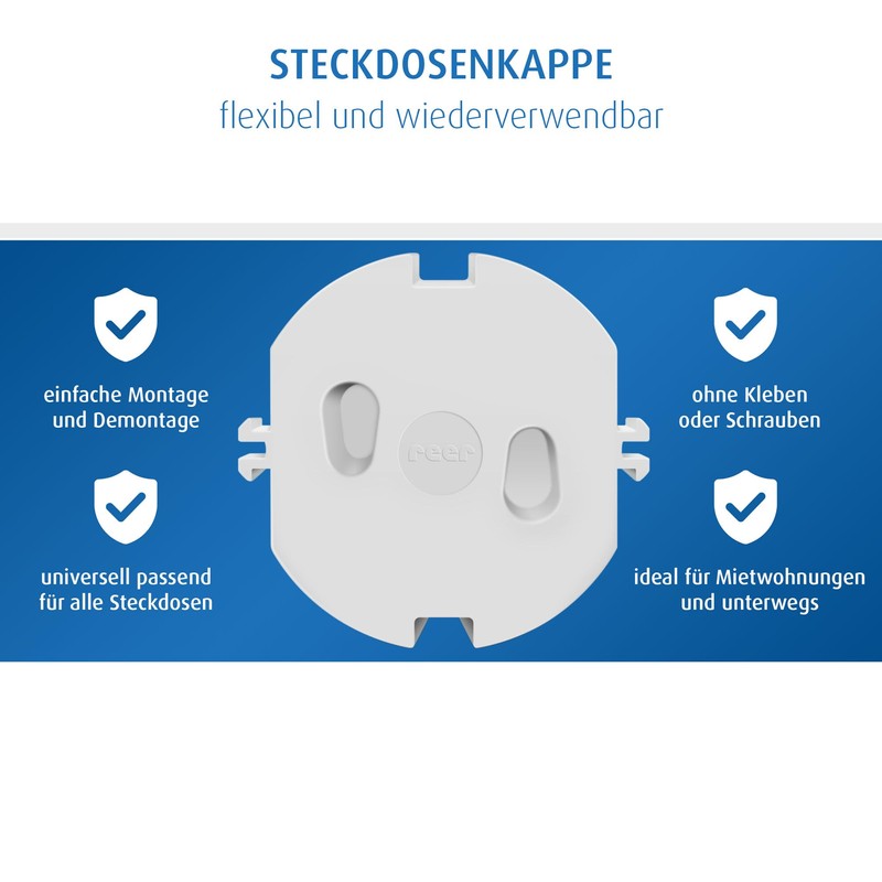 Steckdosenkappe, weiß, 20 Stück