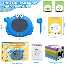 Talking Flash Cards,Kids Toddler Flash Cards with 224 Pages,Writing, Drawing,and Math,Autism Sensory Toys,Speech Therapy Toys,Learning Educational Toys Gifts for Age 2 3 4 5 Years Old Boys and Girls