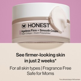 Honest Beauty Ageless Firm and Smooth Cream | Powered by Vegan Collagen and Elastin Polypeptides | Firmer, Smoother Looking Skin | Fragrance Free, EWG Verified, Vegan, Cruelty-Free | 1.7 fl oz