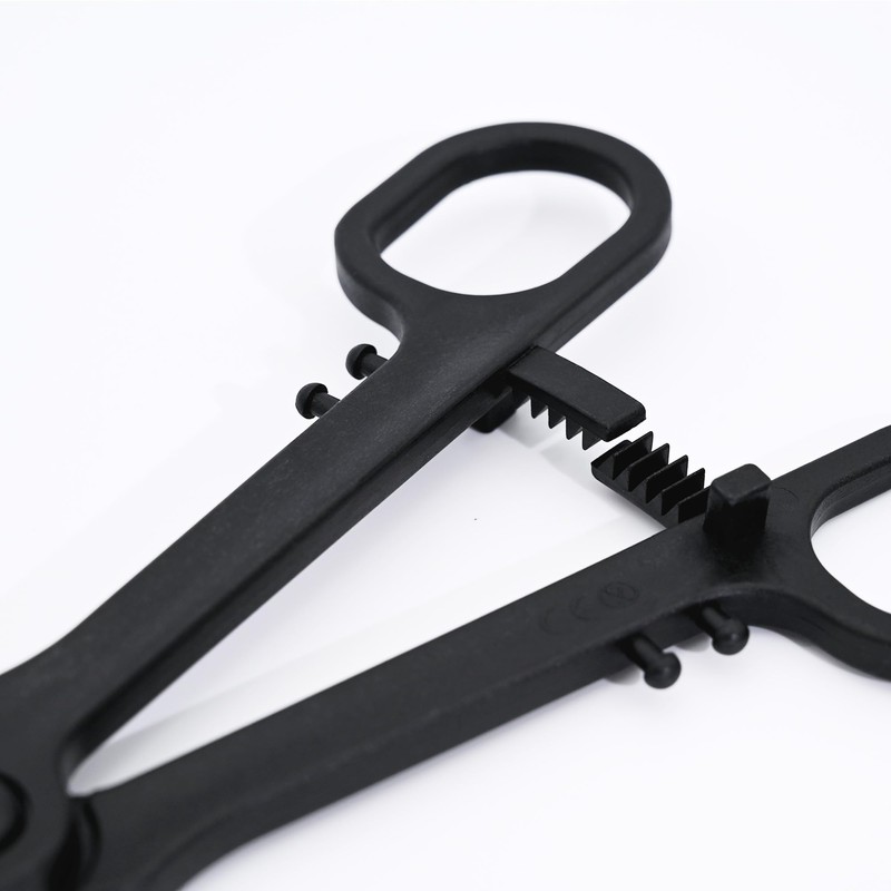 Sterilized Clamps Piercing Forceps, Piercing Positioning Forceps with Fixing Rubber