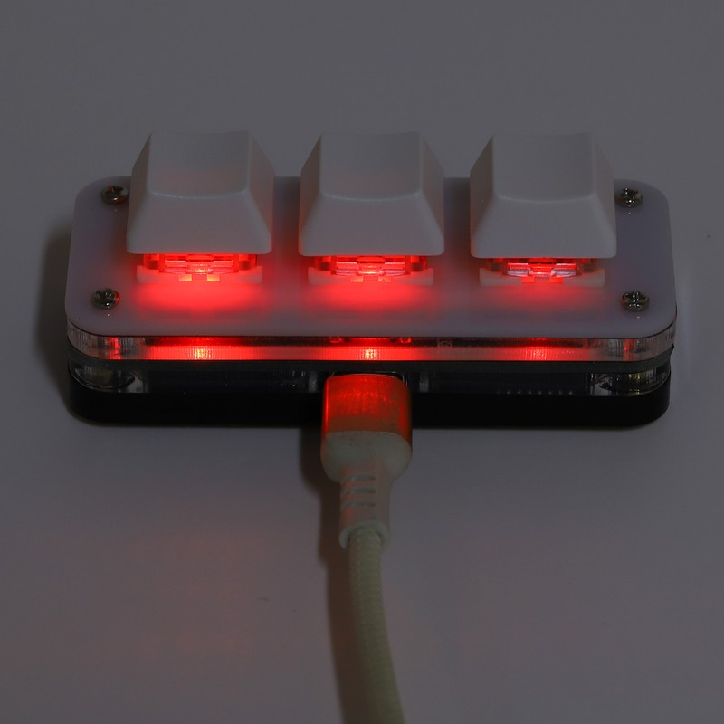 3 Key Mini Keypad USB Mechanical Gaming Programmable Macro Keyboard