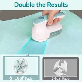 BEAUTURAL BEAUTURAL Fabric Shaver and Lint Remover, Rechargeable Sweater Defuzzer with 2 Speeds, 1 Replaceable 6-Leaf Blade, Remove Fuzz, Lint Balls, Pills, Bobbles for Clothes and Furniture
