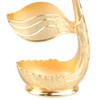 Coffee Spoon Holder Elegant Swan Shaped Alloy Mirror Polish Rich