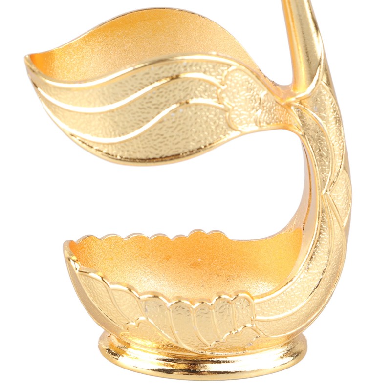 Coffee Spoon Holder Elegant Swan Shaped Alloy Mirror Polish Rich