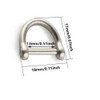 MACHSWON Key Ring with Screw Shackle D shape Heavy Duty