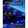 DetarZinLED 6 Packs Solar Driveway Lights, Blue Dock Deck Lights