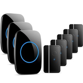 Door Chime When Door Opens, FullHouse Door Sensor Wireless Entry Alarm with 1000ft Range, 60 Chimes and 5 Volume Levels for Business/Store/Home/Office