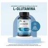 L-glutamina Life360+ Pure Glutamine 180 Cápsulas Magnesio Sin sabor
