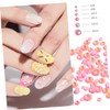 OHPHCALL Elegant Manicure Drill Decoration 6 Pack of Fluorescent Flat
