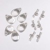 LiQunSweet 500 Sets Toggle Clasps and Closure Extender Antique Silver