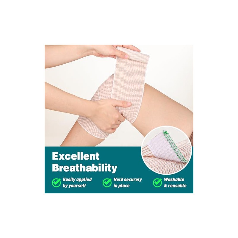 AZEN Premium 2 Pack Elastic Bandage Wrap 4 Inch, Compression