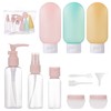 Travel Bottles, 11 Piece Portable Refillable Plastic Bottle Set Refillable Travel Bottles Travel Container Kit Bottles with Case for Shampoo, Liquids and Lotion.