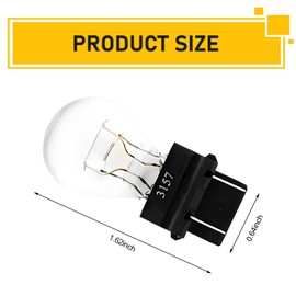 Titgoes 10 PCS 3157 Automotive Bulb, 12V 21/5W Turn Signal & Brake Light Bulb, Car Light Standard Replacement Accessory, Universal for Most Cars Suvs Trucks (White)