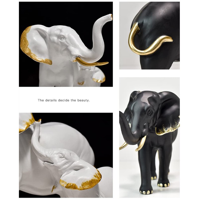 NORHOR Sculpture Mother & Calf Elephant Statue,Sculpture Beautiful Home Decor