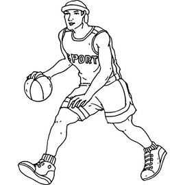 Azeeda A7 'Basketball Player' Unmounted Rubber Stamp (RS00006855)