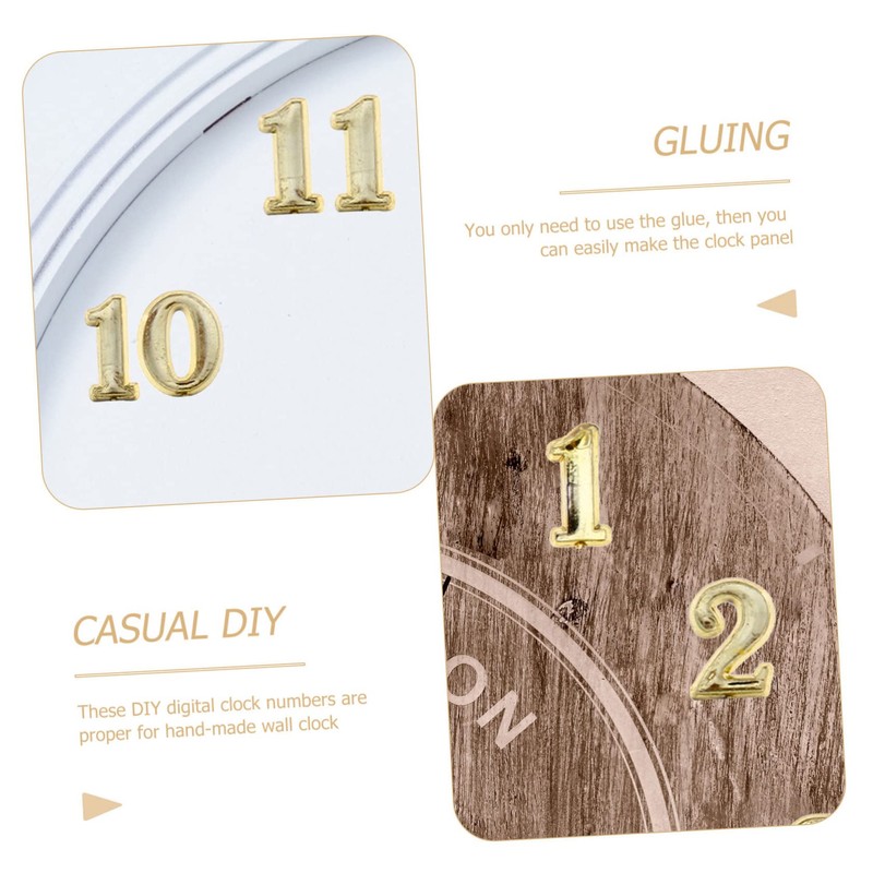 LALAFINA 6pcs DIY Digital Clock Numeral Kit Arabic Roman Replacement