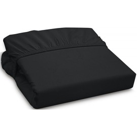 Royale Linens Fitted Sheet California King - Ultra Soft 1800 Brushed Microfiber - Hotel Luxury Bottom Sheets - Wrinkle Free & Fade Resistant - Deep Pocket Fitted Sheet Only (King Cal, Black)