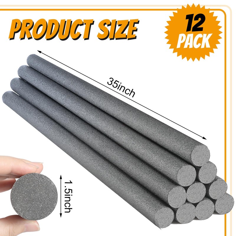 Kathfly 12 Pcs Floating Pool Noodles Foam Tube 1.5 x