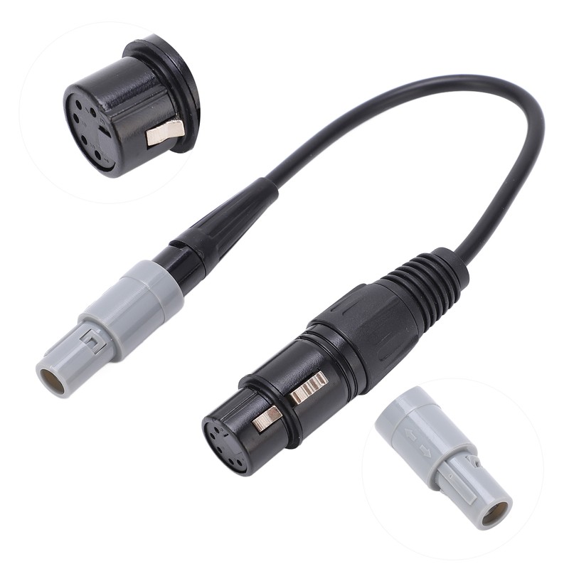 Aviation Headset Adapter 6pin LEMO to 5pin XLR High Density