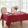 Elrene Damask Tablecloth, Polyester, Red, 52" x 52" (Square)