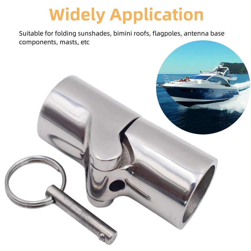 MerciL Marine Pipe Connector, 316 Stainless Steel Folding Swivel Coupling