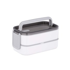 Lonchera De Acero Inoxidable Caja De Almuerzo Con Separadores (BLANCO)