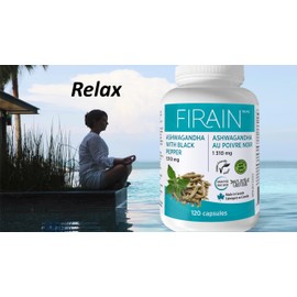 Firain Ashwagandha with Black Pepper for improved absorption - decrease stress and increase energy