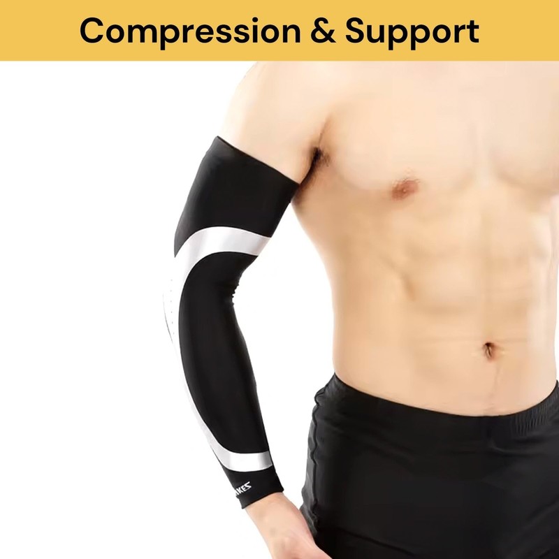 Elbow Brace Compression Sleeve Elastic Support, Tendonitis Pain, Tennis Elbow,