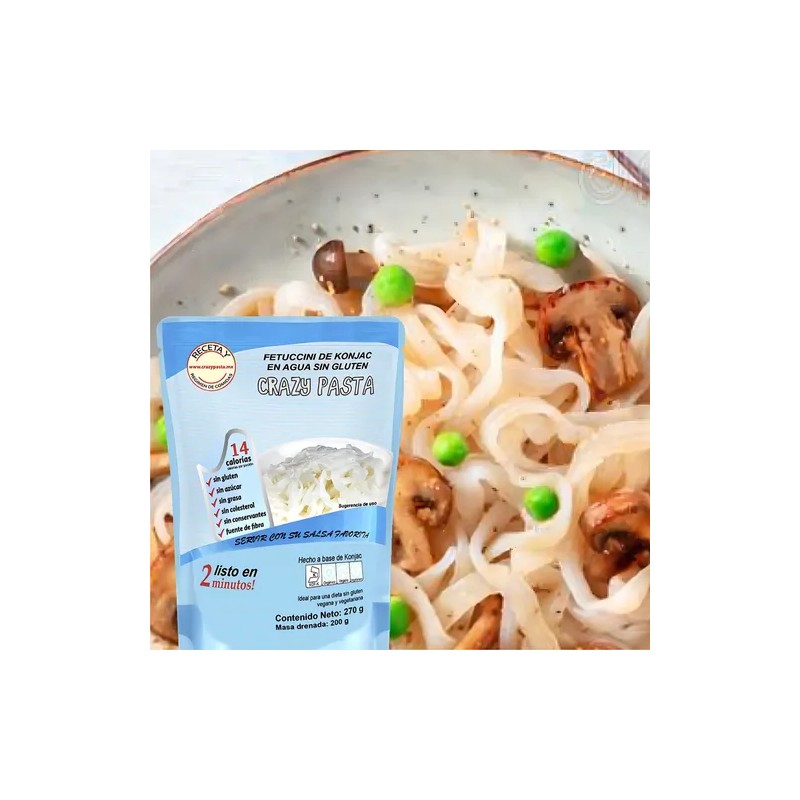 Fetuccini De Konjac (6 Piezas) Keto | Sin Gluten |