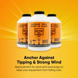 AnchorGel Sand & Sand Bag Alternative Polymer | A Smarter Way to Keep Equipment from Tipping Over | Keep Portable Basketball Hoops, Umbrellas & Items with a Base from Falling | Made in USA (16oz)