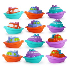 Boley Boats Bathtub Toys - 12 Pk Kids Bath Toys for Toddlers Ages 3+