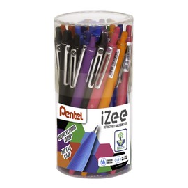 Pentel iZee Retractable 1.0mm Ballpoint - Assorted 30pc Tub