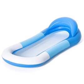 Bestway 43300 Aqua Hammock, Pool Float and Inflatable Lounger with headrest, Blue, One Size
