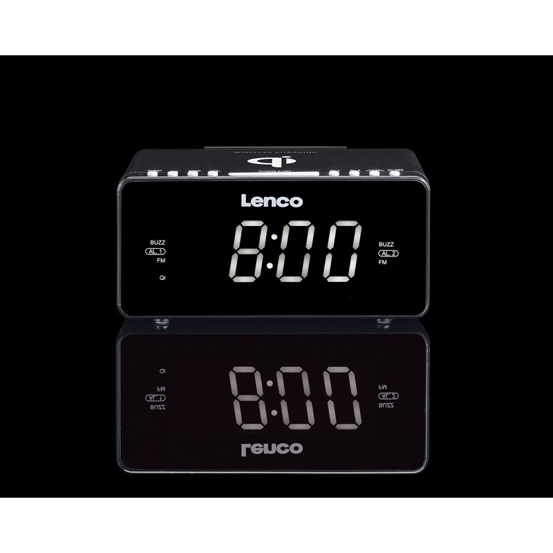 Lenco 550 Black Stereo Clock Radio with 1.2 (1.2 Inch)