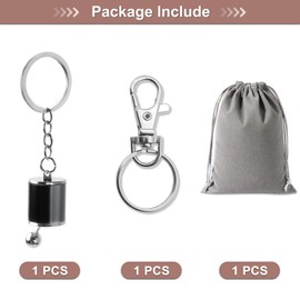 GENSMILE Schalthebel-Schlüsselanhänger Geschenk für Männer und Frauen - Automodell Getriebeschaltung, beweglicher Stressabbau-Schlüsselanhänger, Schlüsselring für Autoenthusiasten (Schwarz)