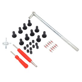 Juego de herramientas de instalación de extractor de vástago de válvula, extractor de vástago de válvula de coche, herramienta de instalación de reparación de neumáticos, suministros de herramientas