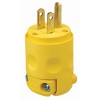 Leviton 15 Amp Yellow Commercial Grade Straight Blade Plug NEMA 5-15P