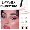 Wugbc Shimmer Eye Shadow Stick, Cream Eyeshadow Stick Long-Lasting Crease-Proof